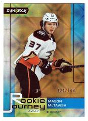 Mason McTavish [Gold] #RJ-4 Hockey Cards 2021 Upper Deck Synergy Rookie Journey Away Prices