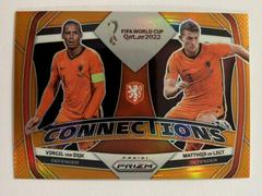 Matthijs de Ligt, Virgil van Dijk [Orange] Soccer Cards 2022 Panini Prizm World Cup Connections Prices