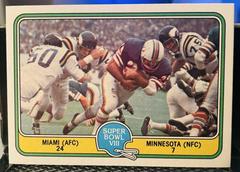 Super Bowl VIII [Miami 24, Minnesota 7] Football Cards 1981 Fleer Team Action Prices