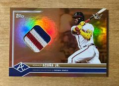 Ronald Acuna Jr. [Orange Rainbow] #4 Baseball Cards 2022 Topps X Bobby Witt Jr. Crown Prices
