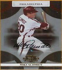 Mike Schmidt [Autograph Gold] #38 Baseball Cards 2008 Donruss Threads Prices