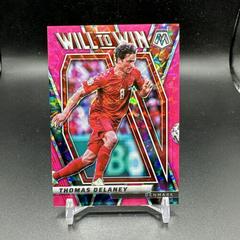 Thomas Delaney [Pink Fluorescent] Soccer Cards 2021 Panini Mosaic Road to FIFA World Cup Will to Win Prices