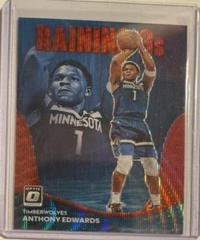 Anthony Edwards [Red Wave] #2 Basketball Cards 2022 Panini Donruss Optic Raining 3s Prices