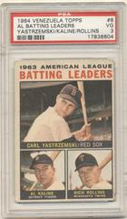 AL Batting Leaders [Yastrzemski, Kaline, Rollins] #8 Baseball Cards 1964 Venezuela Topps Prices
