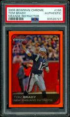 Tom Brady [Orange Refractor] #166 Football Cards 2006 Bowman Chrome Prices