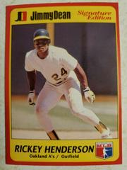 Rickey Henderson #17 Baseball Cards 1991 Jimmy Dean Prices