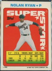 Nolan Ryan Baseball Cards 1990 Topps Stickercard Prices