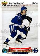 Marko Kiprusoff #34 Hockey Cards 1991 Upper Deck Czech World Juniors Prices