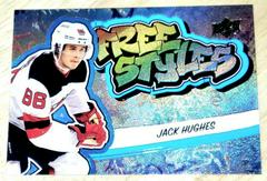 Jack Hughes [Blue] Hockey Cards 2022 Upper Deck Freestyles Prices