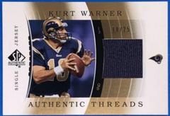 Kurt Warner [Single Jersey Gold] Football Cards 2003 SP Authentic Threads Prices