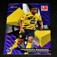 Youssoufa Moukoko [Purple Wave Refractor] Soccer Cards 2020 Topps Finest Bundesliga Prices