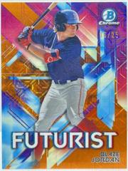 Blaze Jordan [Orange Refractor Mega Box Mojo] #FUT-BJ Baseball Cards 2021 Bowman Chrome Futurist Prices
