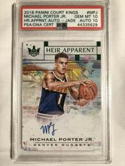Michael Porter Jr. [Jade] Basketball Cards 2018 Panini Court Kings Heir Apparent Autographs Prices