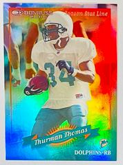 Thurman Thomas [Season Stat Line] Football Cards 2000 Panini Donruss Prices