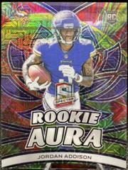 Jordan Addison [Meta] #4 Football Cards 2023 Panini Spectra Rookie Aura Prices