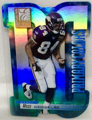 Randy Moss [Blue Die Cut] #PC-33 Football Cards 2001 Panini Donruss Elite Primary Colors Prices