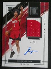 Jalen Green [Elegance Patch Autograph] Basketball Cards 2021 Panini Impeccable Prices