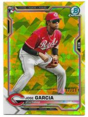 Jose Garcia [Yellow] #14 Baseball Cards 2021 Bowman Chrome Sapphire Prices