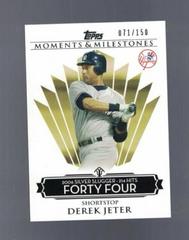 Derek Jeter [Hits 168] #57 Baseball Cards 2008 Topps Moments & Milestones Prices
