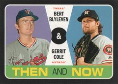 Gerrit Cole / Bert Blyleven Baseball Cards 2020 Topps Heritage Then and Now Prices