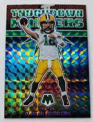 Aaron Rodgers [Green] #TD-6 Football Cards 2022 Panini Mosaic Touchdown Masters Prices