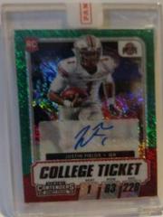 Justin Fields [Autograph Premium Green Shimmer] #104 Football Cards 2021 Panini Contenders Draft Picks Prices
