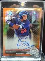 Yusniel Diaz [Orange Refractor] #CPA-YD Baseball Cards 2017 Bowman Chrome Prospects Autographs Prices