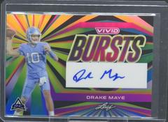 Drake Maye #VB-DM1 Football Cards 2023 Leaf Vivid Autographs Bursts Prices