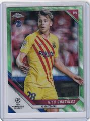 Nico Gonzalez [Neon Green Wave Refractor] Soccer Cards 2021 Topps Chrome UEFA Champions League Prices