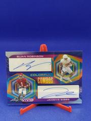 Bijan Robinson, Jahmyr Gibbs [Prismatic Navy Blue] #CC-5 Football Cards 2023 Leaf Vivid Autographs Colorful Combos Prices