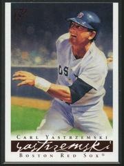 Carl Yastrzemski [Dark Letters on Jersey] Baseball Cards 2003 Topps Gallery HOF Prices