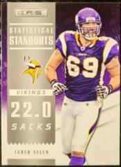Jared Allen #13 Football Cards 2012 Panini Rookies & Stars Statistical Standouts Prices