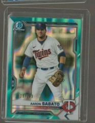 Aaron Sabato [Aqua Lava Refractor] #BDC-163 Baseball Cards 2021 Bowman Draft Chrome Prices