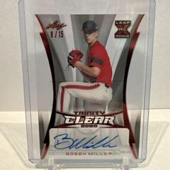 Bobby Miller [Red] Baseball Cards 2020 Leaf Trinity Clear Autographs Prices
