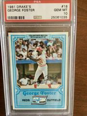 George Foster Baseball Cards 1981 Drake's Prices