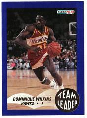 Dominique Wilkins #1 Basketball Cards 1992 Fleer Team Leaders Prices