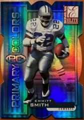 Emmitt Smith [Blue Die Cut] #23 Football Cards 1999 Panini Donruss Elite Primary Colors Prices