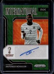 Antonio Rudiger [Green Wave] #S-ARU Soccer Cards 2022 Panini Prizm World Cup Signatures Prices