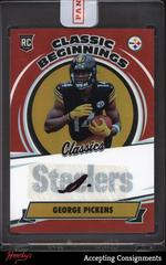George Pickens [Signature Red] #CB-19 Football Cards 2022 Panini Classics Beginnings Prices