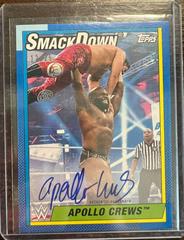 Apollo Crews [Blue] Wrestling Cards 2021 Topps Heritage WWE Autographs Prices