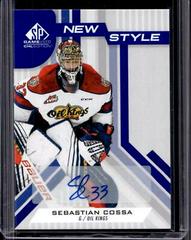 Sebastian Cossa [Blue Autograph] #NS-SC Hockey Cards 2021 SP Game Used CHL New Style Prices