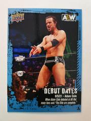 Adam Cole Wrestling Cards 2022 Upper Deck AEW Debut Dates Prices
