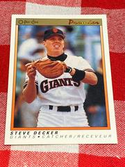 Steve Decker #33 Baseball Cards 1991 O Pee Chee Premier Prices