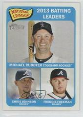 Chris Johnson, Freddie Freeman, Michael Cuddyer #2 Baseball Cards 2014 Topps Heritage Prices