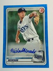 Michael Mercado [Blue] #PA-MIM Baseball Cards 2020 Bowman Paper Prospect Autographs Prices