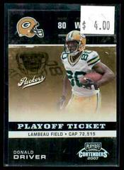 Donald Driver [Playoff Ticket] #38 Football Cards 2007 Playoff Contenders Prices