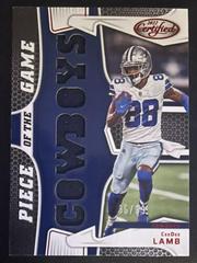 CeeDee Lamb Football Cards 2022 Panini Certified Piece of the Game Prices