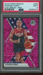 Stephen Curry [Fast Break Pink] #260 Basketball Cards 2019 Panini Mosaic Prices