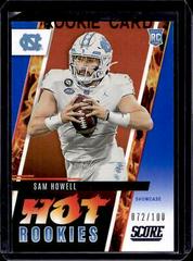 Sam Howell [Showcase] #HR4 Football Cards 2022 Panini Score Hot Rookies Prices
