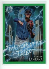 Adrian Santana [Green] #TT-4 Baseball Cards 2023 Bowman Draft Transformative Talent Prices